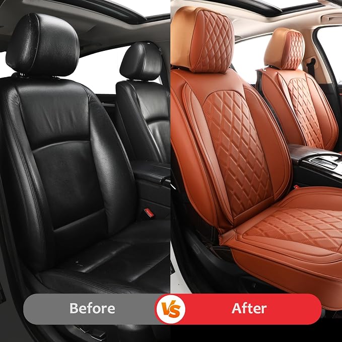 Universal Seat Covers — Front Seat — Brown