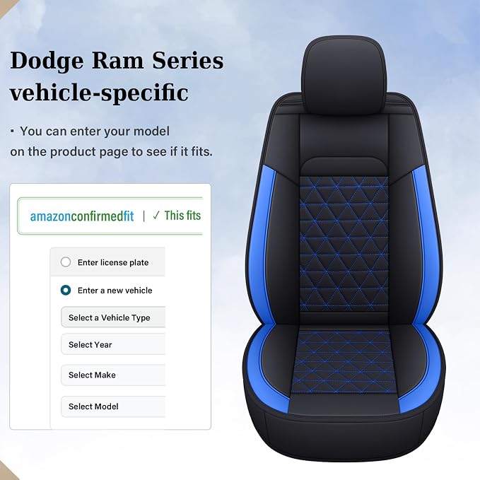 Seat Covers for Multiple Vehicles — Full Set — Blue