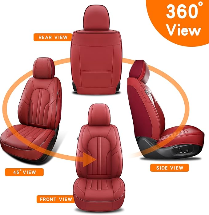 Universal Seat Covers — Front Seat — Red