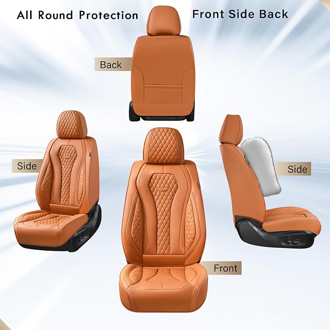 Universal Seat Covers — Front Seat — Brown