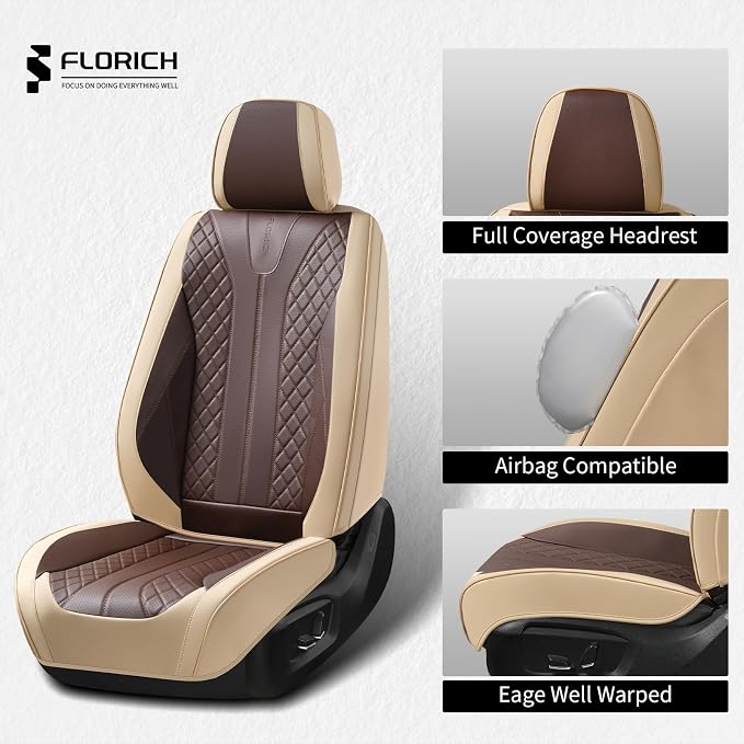 Universal Seat Covers — Front Seat — Beige / Coffee