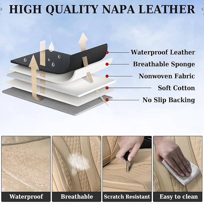 Universal Seat Covers — Beige
