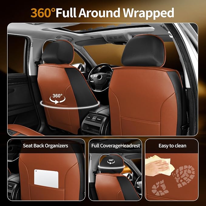 Seat Covers for Nissan Frontier — Front Seat — Brown