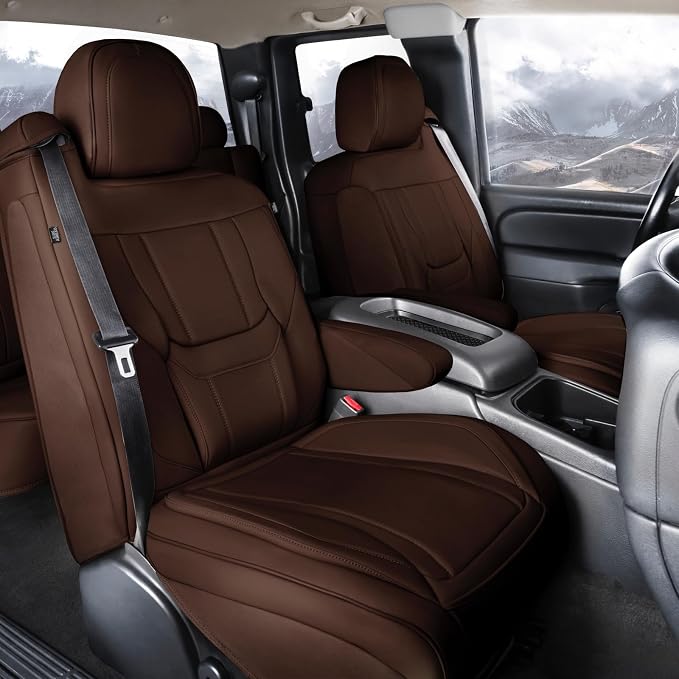 Seat Covers for GMC Sierra — Front Seat — Brown