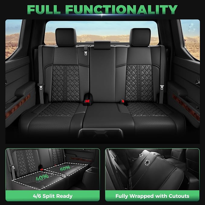 Seat Covers for Toyota Tacoma — Full Set — Black