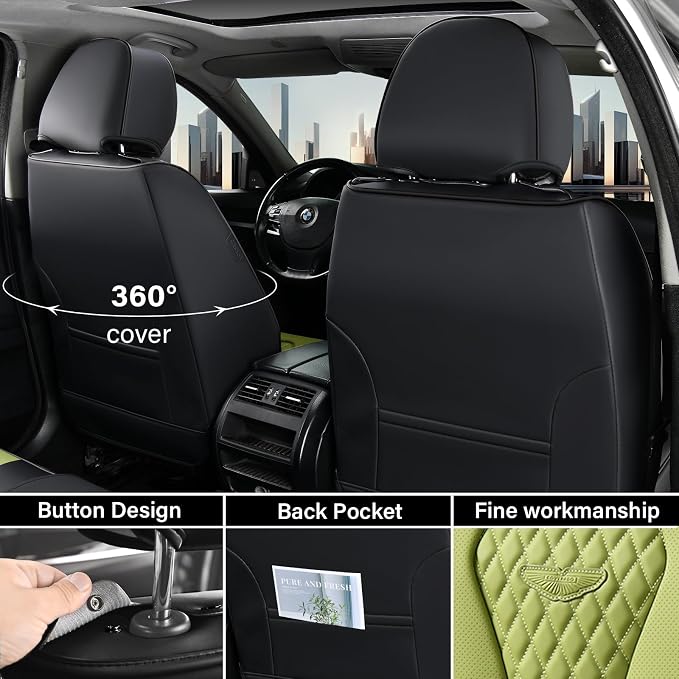 Universal Seat Covers — Front Seat — Green