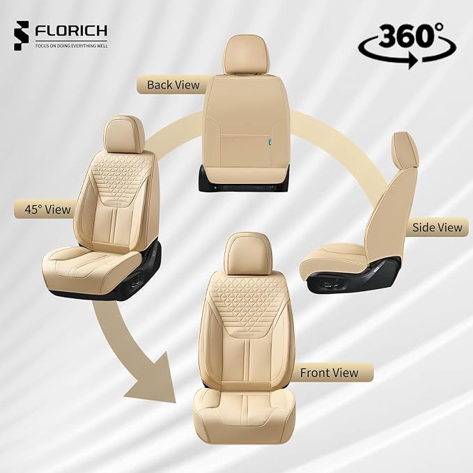 Universal Seat Covers — Full Set — Beige
