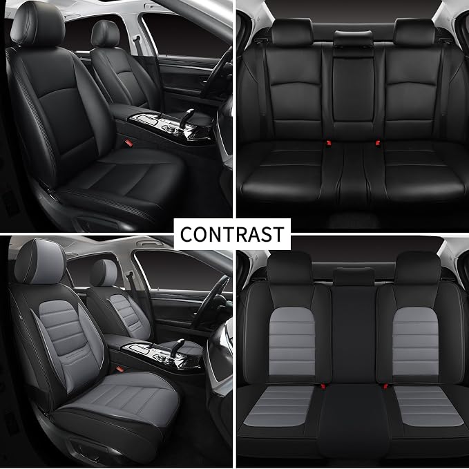 Universal Seat Covers — Full Set — Black / Gray