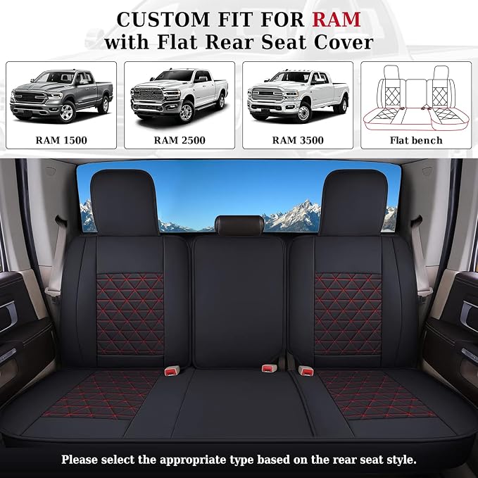 Seat Covers for Multiple Vehicles — Full Set — Red