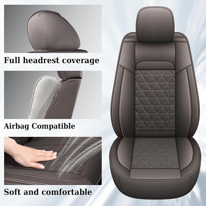 Seat Covers for Multiple Vehicles — Front Seat — Coffee