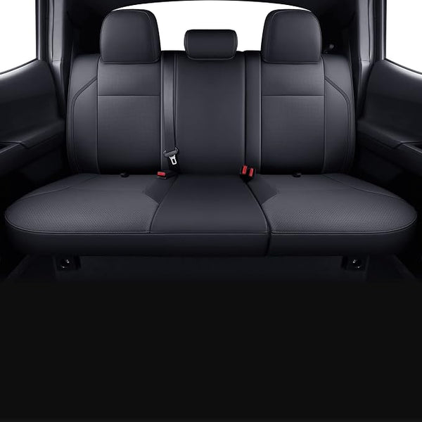 Faux Leather Seat Covers for Toyota Tacoma — Rear Seat — Black