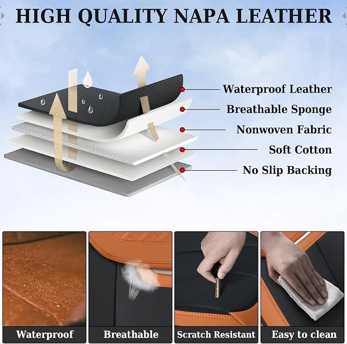 Universal Seat Covers — Front Seat — Brown / Black