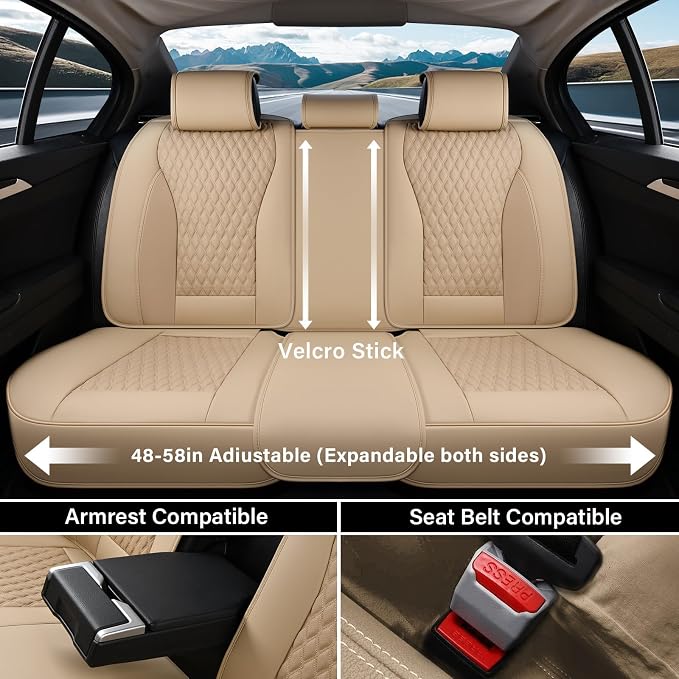 Universal Seat Covers — Full Set — Beige