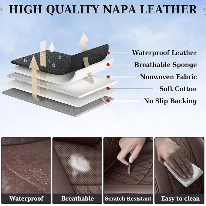 Seat Covers for Toyota Tacoma — Full Set — Brown