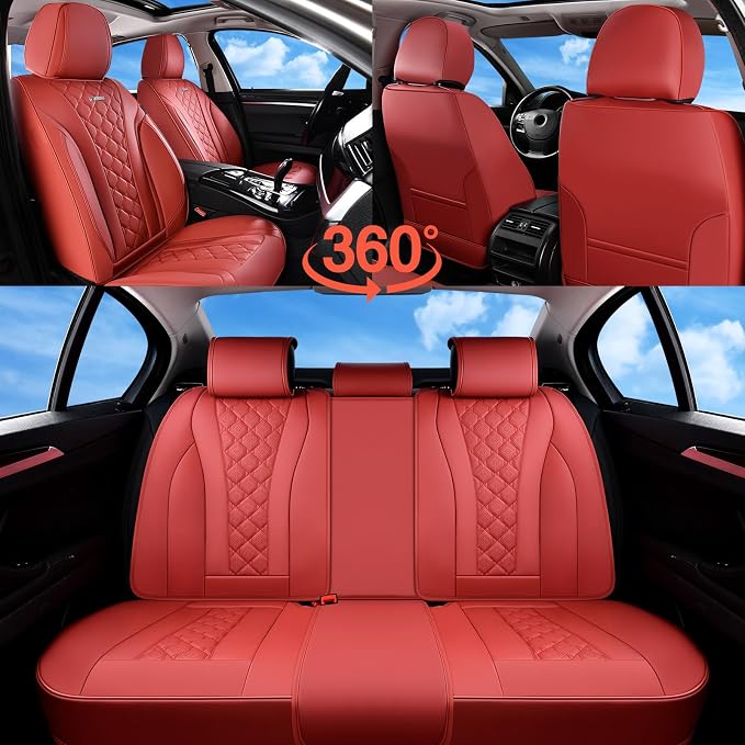 Universal Seat Covers — Full Set — Red