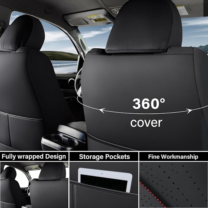 Seat Covers for Toyota Tacoma — Front Seat — Red