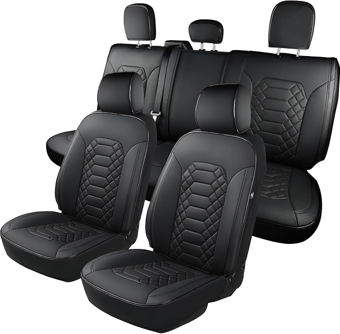 Faux Leather Seat Covers for Multiple Vehicles — Full Set