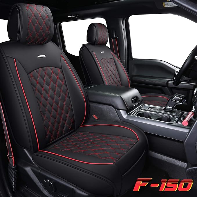 Seat Covers for Multiple Vehicles — Front Seat — Black / Red