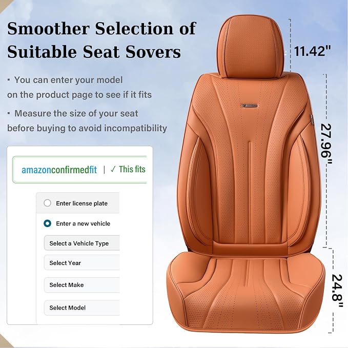 Universal Seat Covers — Full Set — Brown
