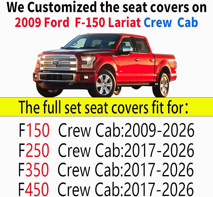 Seat Covers for Multiple Vehicles — Full Set — Black