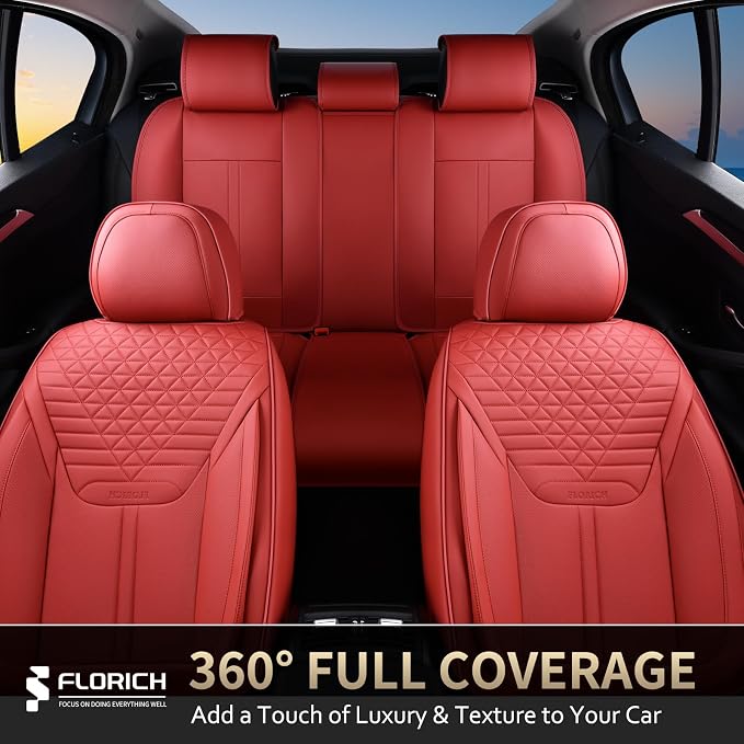 Universal Seat Covers — Front Seat — Red