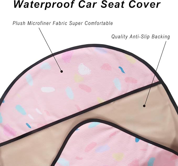Car Seat Covers — Front Seat — Pink