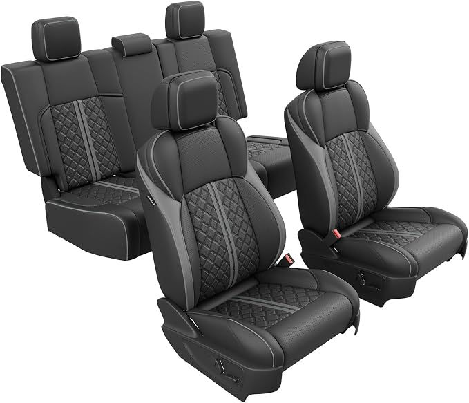 Seat Covers for Toyota Tacoma — Full Set — Black / Gray