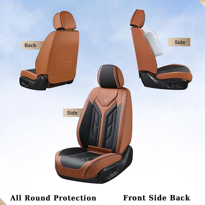 Universal Seat Covers — Front Seat — Black / Brown