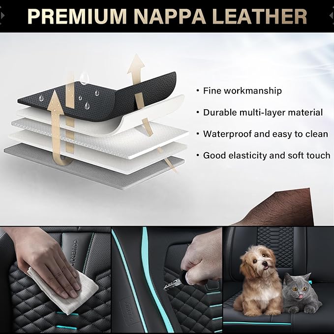 Universal Seat Covers — Front Seat — Black / Blue