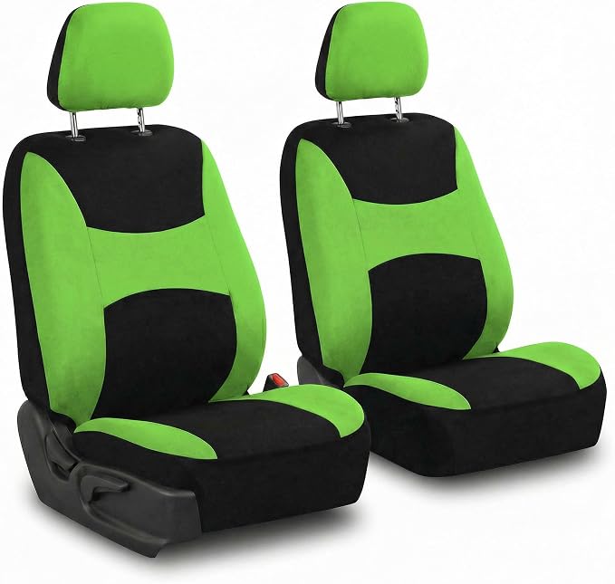 Universal Fabric Seat Covers — Front Seat — Green