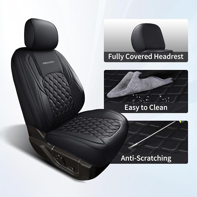 Seat Covers for Multiple Vehicles — Front Seat — Black