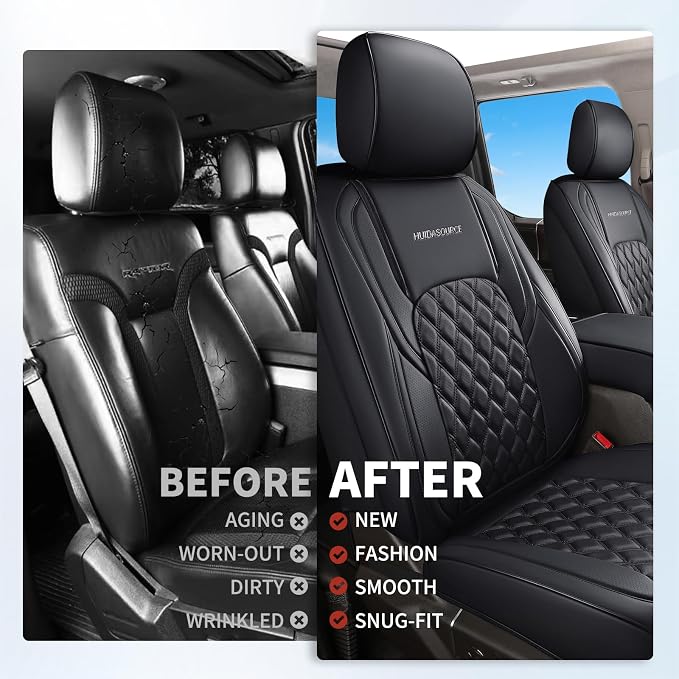 Seat Covers for Multiple Vehicles — Full Set — Black