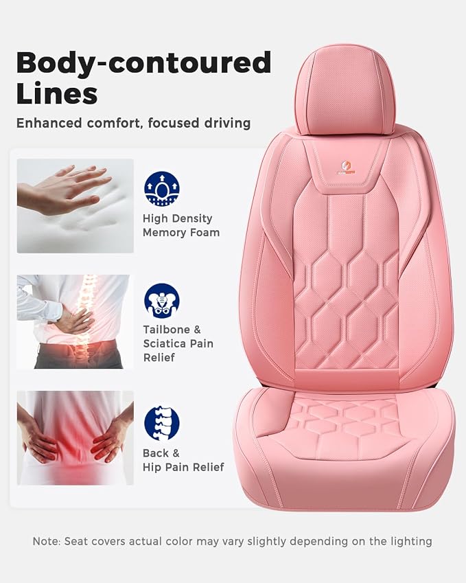 Universal Seat Covers — Front Seat — Pink