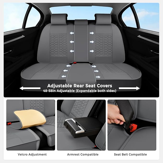 Universal Seat Covers — Full Set — Gray