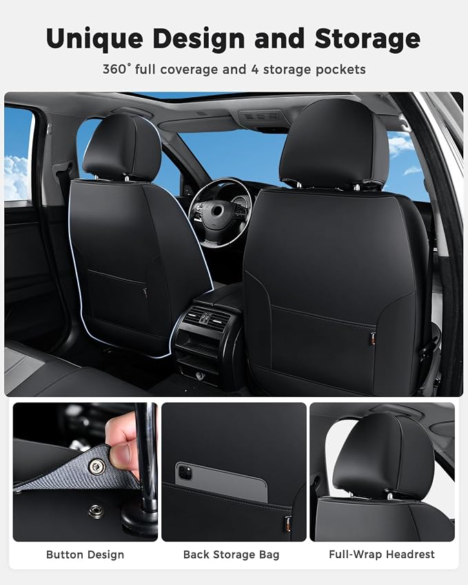 Universal Seat Covers — Black / Gray