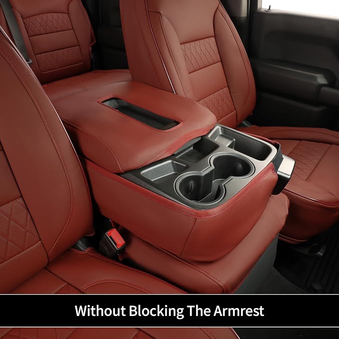 Faux Leather Seat Covers for Chevrolet Silverado — Full Set — Burgundy
