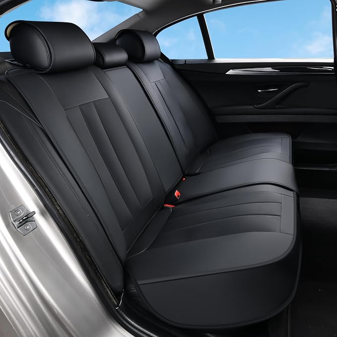 Universal Faux Leather Seat Covers — Black