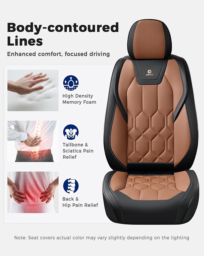 Universal Seat Covers — Front Seat — Black / Brown