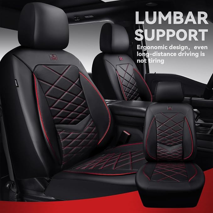 Universal Seat Covers — Front Seat — Black / Red