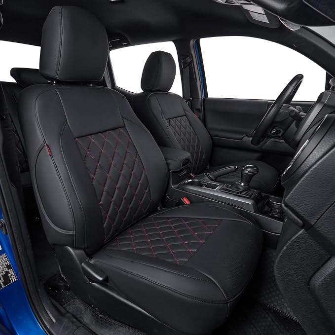 Seat Covers for Toyota Tacoma — Full Set — Red / Black