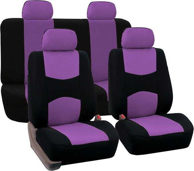 Universal Fabric Seat Covers — Full Set — Purple