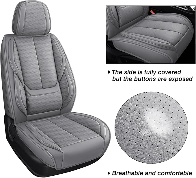 Universal Seat Covers — Front Seat — Gray