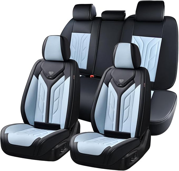 Universal Seat Covers — Full Set — Black / Blue
