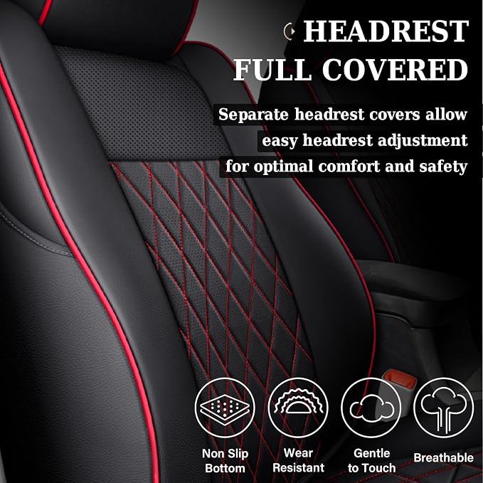 Seat Covers for Toyota Tacoma — Full Set — Red