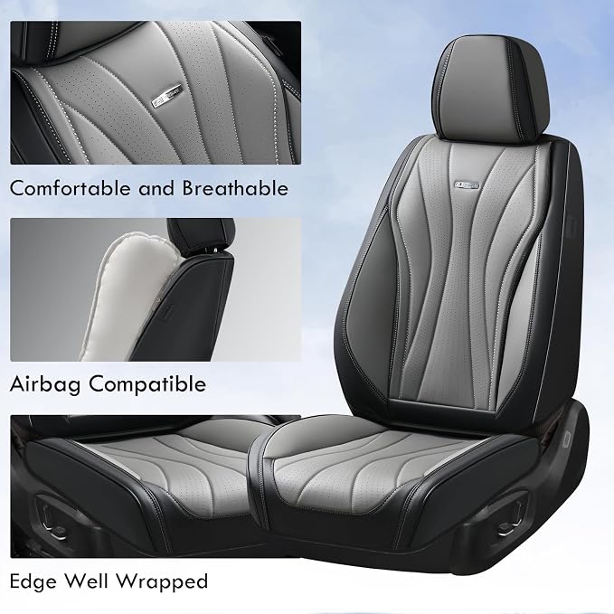 Universal Seat Covers — Front Seat — Black / Gray