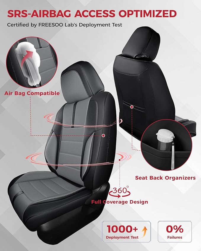 Universal Faux Leather Seat Covers — Front Seat
