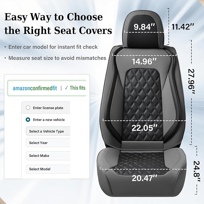 Faux Leather Car Seat Covers — Full Set