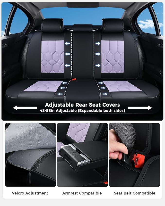 Universal Seat Covers — Black / Purple