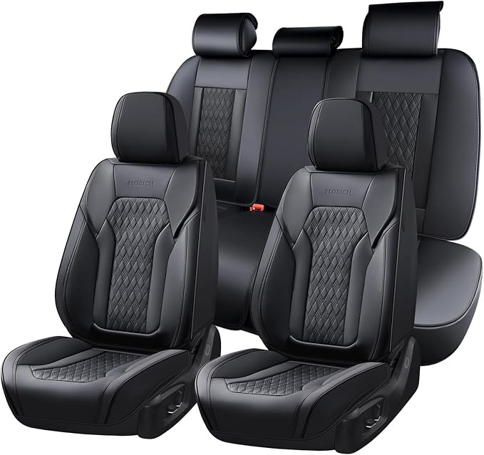 Universal Seat Covers — Full Set — Black / Beige