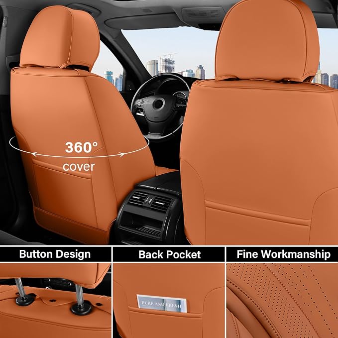 Universal Seat Covers — Full Set — Brown